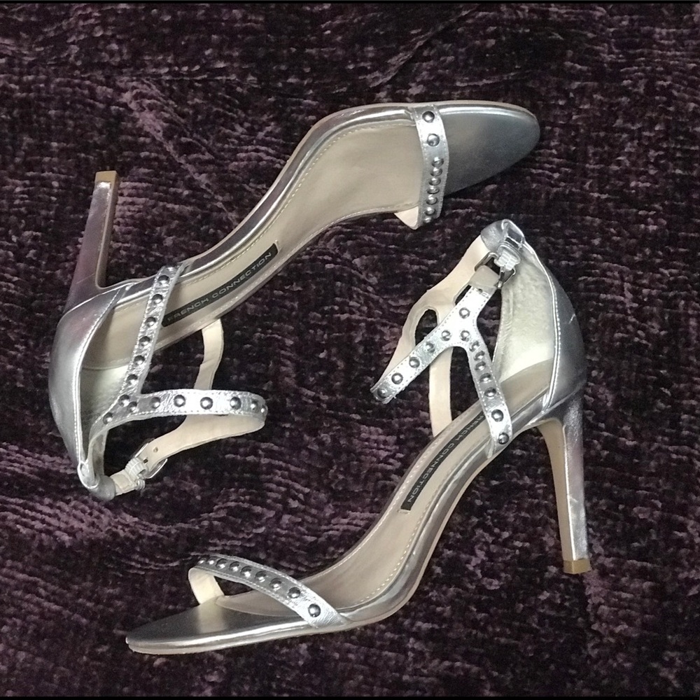 Studded Silver Strapped Sandals